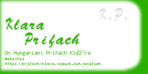 klara prifach business card